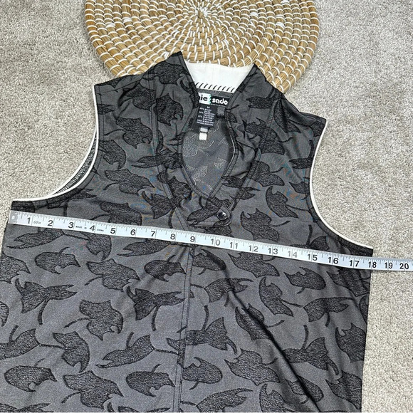 Jamie Sadock Women’s Golf Sleeveless Top Shirt High Neck Collar Printed Size M - Picture 9 of 10